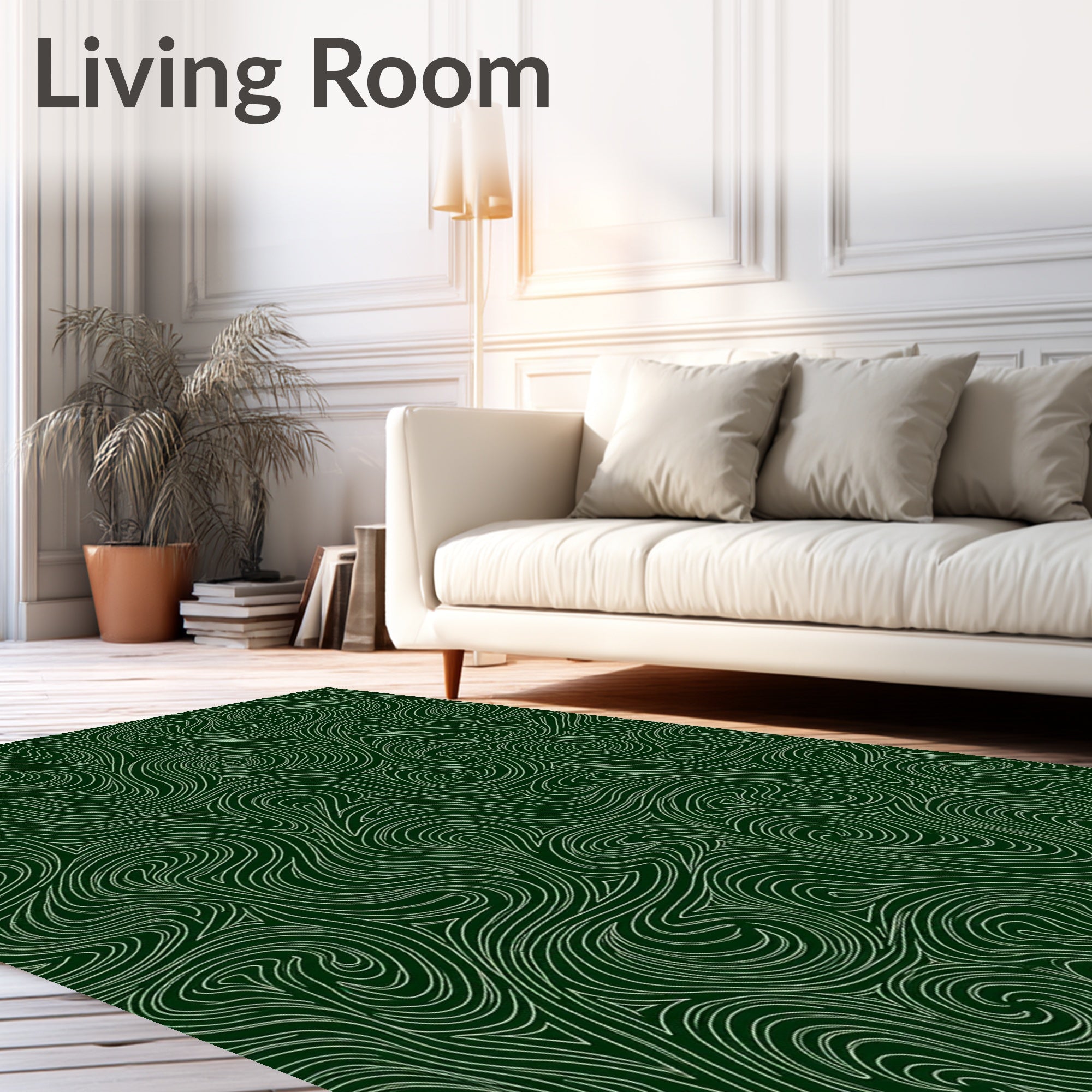 Abstract Swirl Pattern Rug