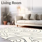 Whimsical Swirl Pattern Rug