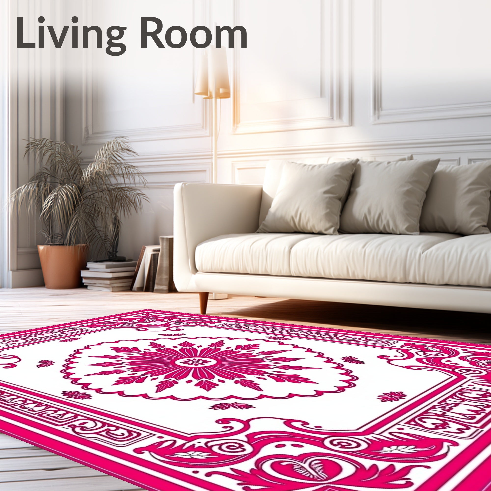 Exotic Floral Medallion Design Rug