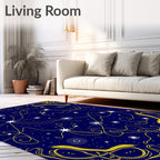 Celestial Swirls With Starburst Accents Rug