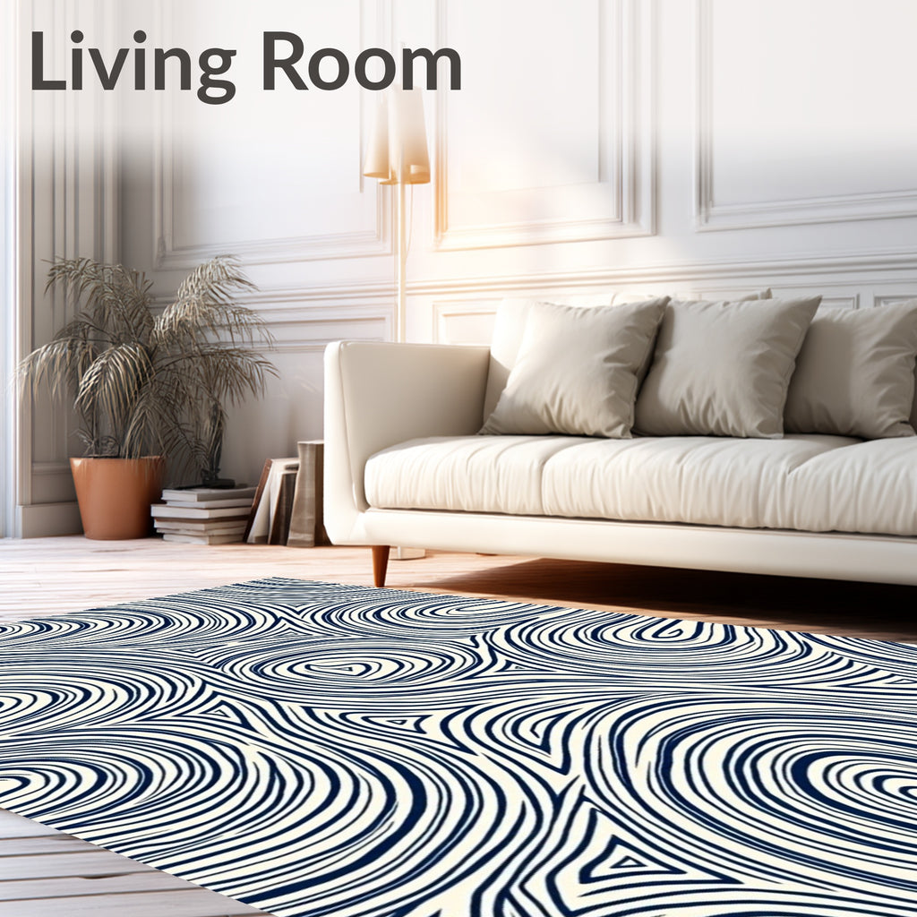Abstract Woven Lines Pattern Rug