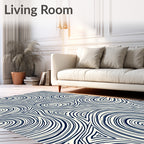 Abstract Woven Lines Pattern Rug
