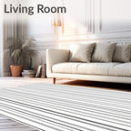 Classic Vertical Stripe Pattern Design Rug