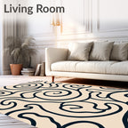 Abstract Swirl Modern Pattern Rug
