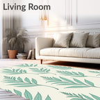 Emerald Fern Botanical Pattern Rug