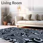 Intricate Swirling Floral Pattern Harmony Rug