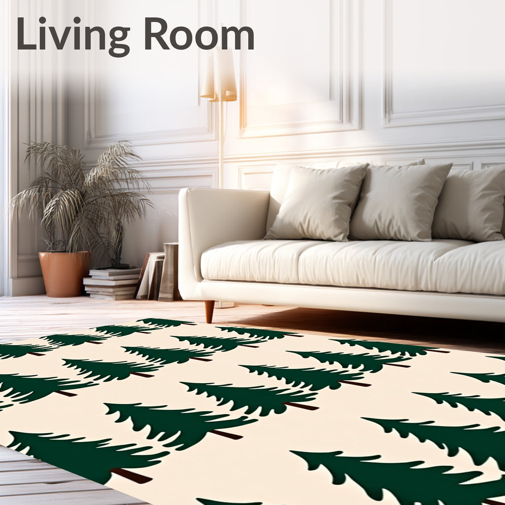 Evergreen Forest Repeat Trees Rug