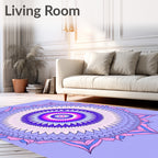 Intricate Radial Mandala Pattern Design Rug