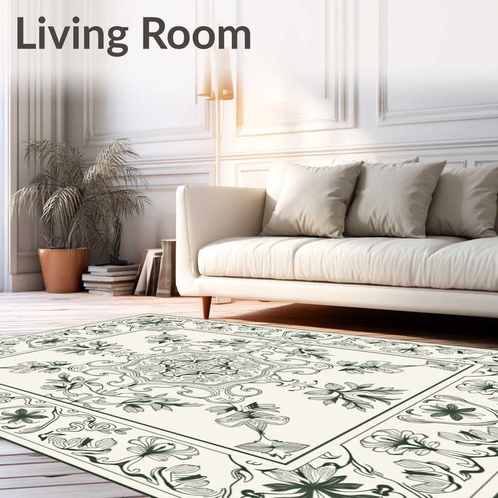 Classic Floral Mandala Pattern Rug