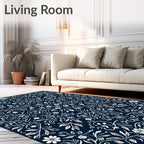 Ornate Floral Scrolling Vine Design Rug