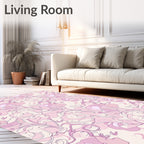Art Nouveau Stylized Floral Swirl Design Rug