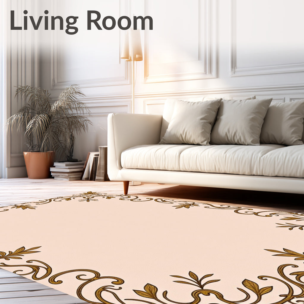 Ornate Floral Vine Pattern Rug
