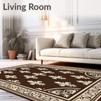Classic Fleur-de-lis Pattern Rug