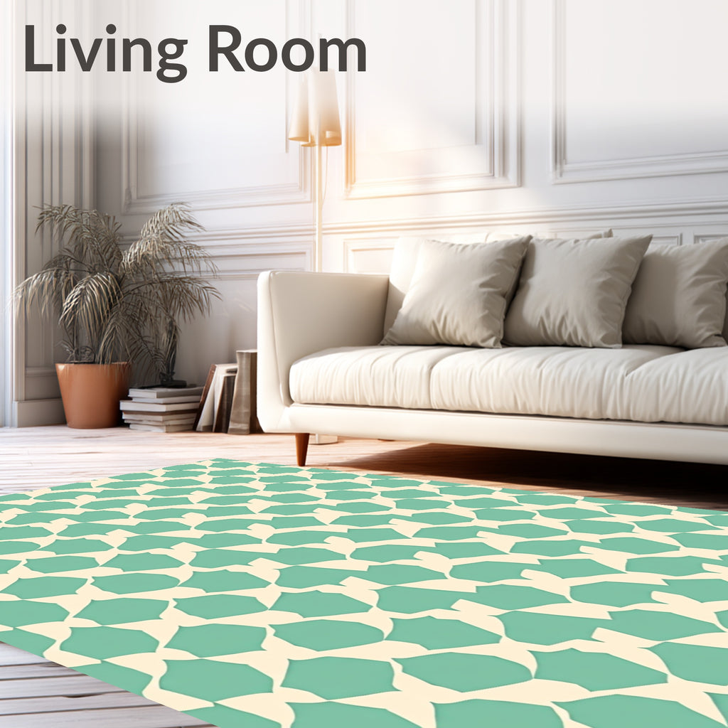 Geometric Stone Arabesque Pattern Rug