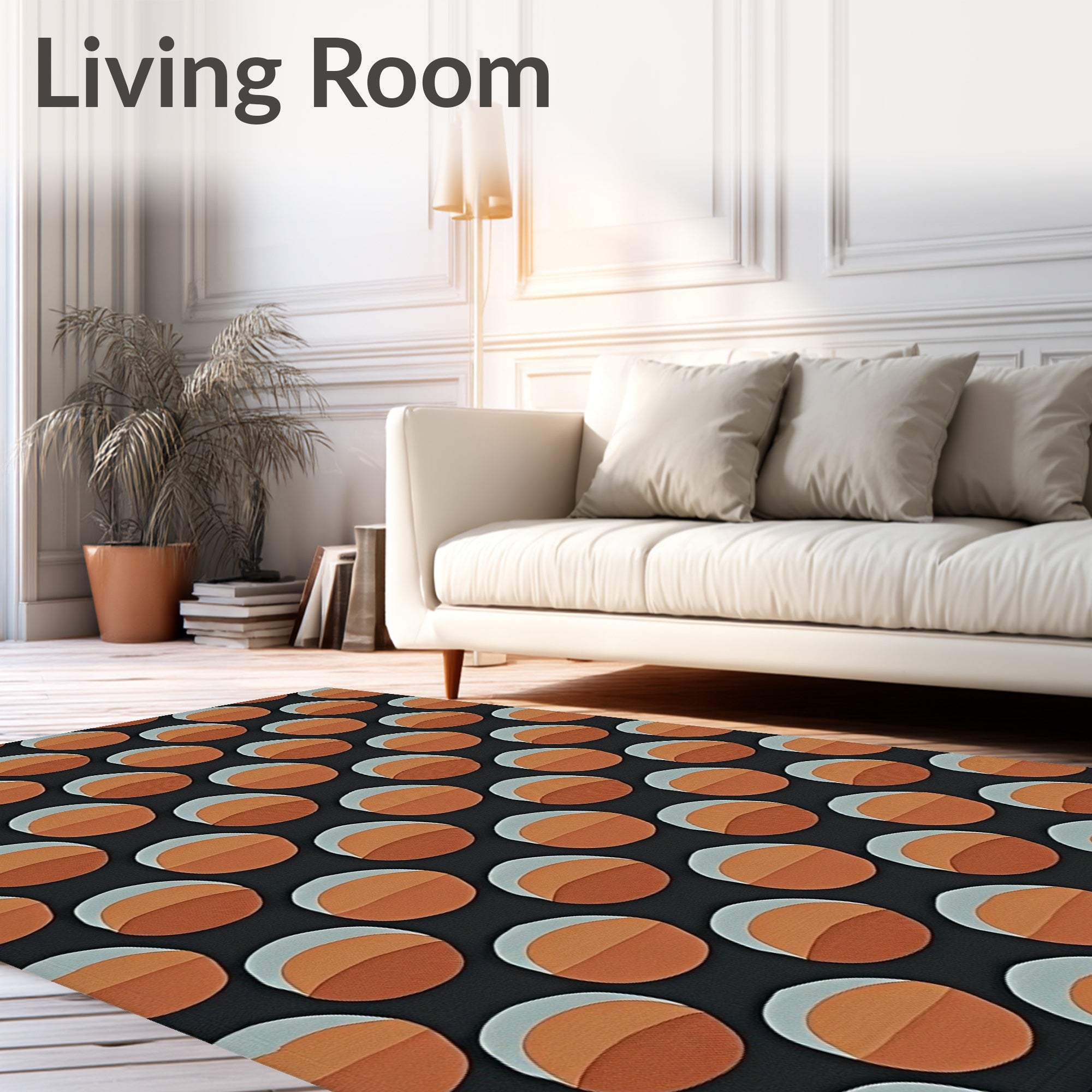 Retro Circles Pattern Rug