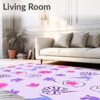 Abstract Floral Pattern Delight Rug