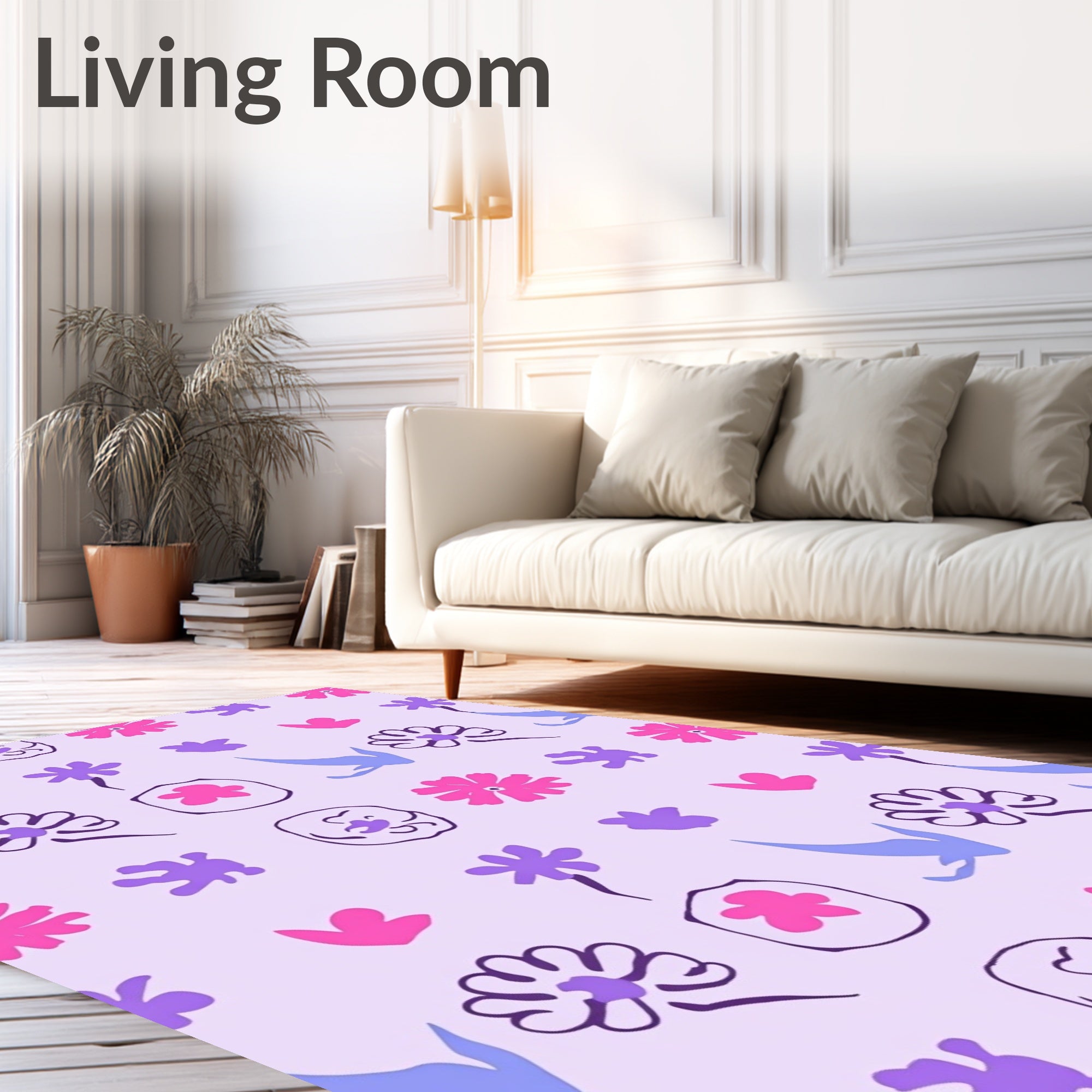 Abstract Floral Pattern Delight Rug