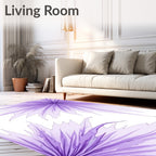 Floral Purple Abstract Petal Design Rug