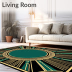 Art Deco Sunburst Pattern Rug