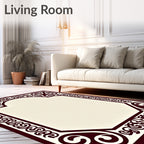 Ornate Border With Scrollwork Accents Rug
