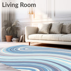 Swirl Pattern in Cool Tones Rug