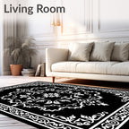 Classic Floral Inlaid Border Rug