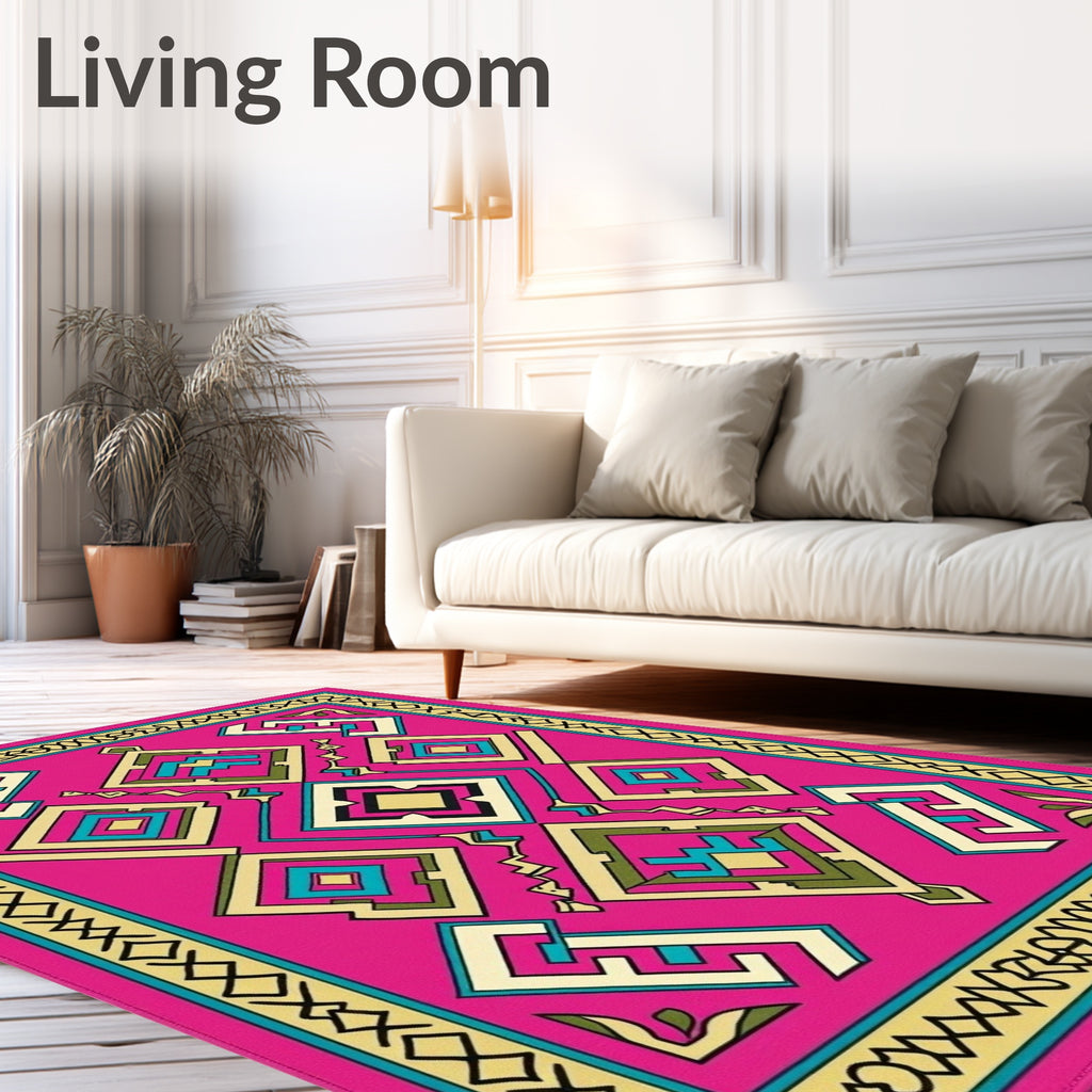 Bold Geometric Ethnic Inspired Rug