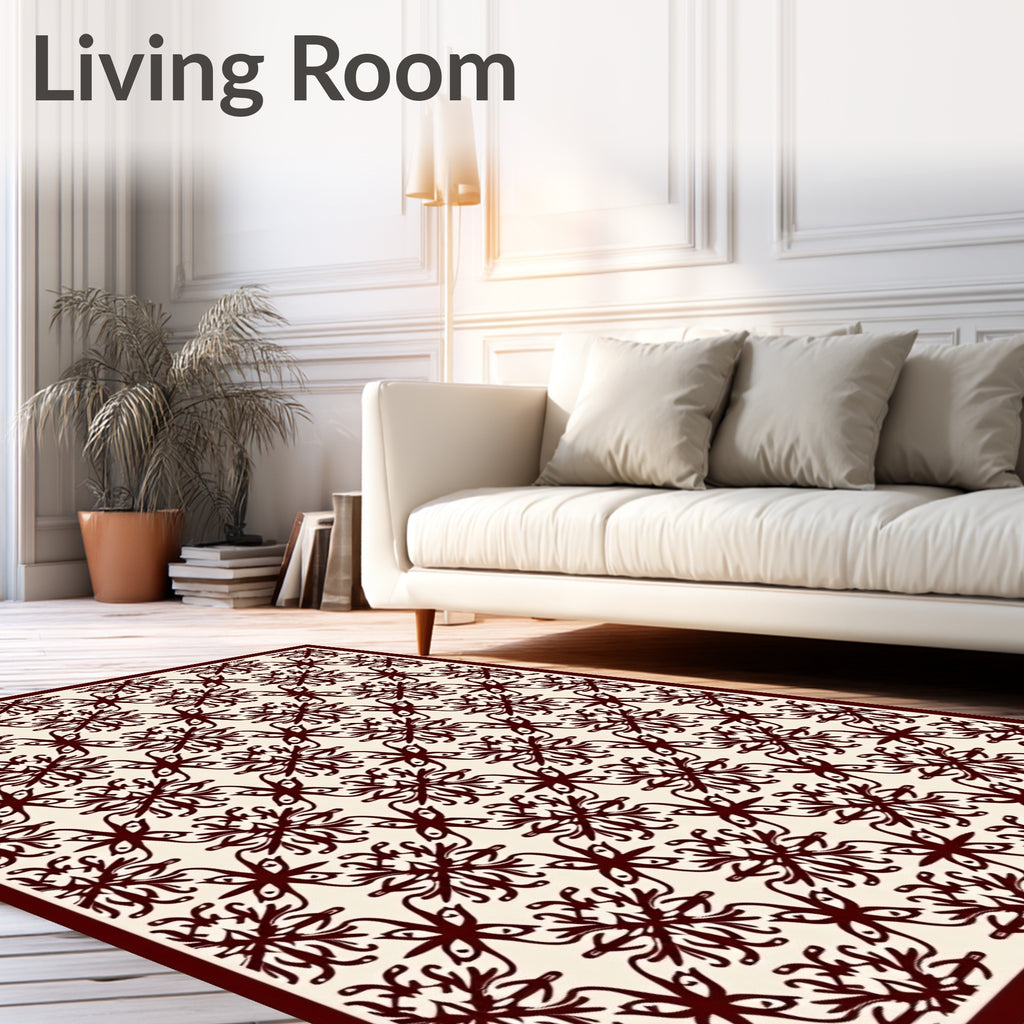 Vine Scroll Traditional Pattern Rug