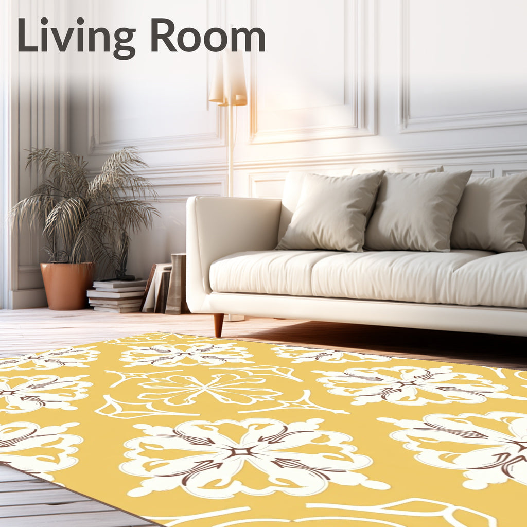 Traditional Floral Damask Pattern Rug