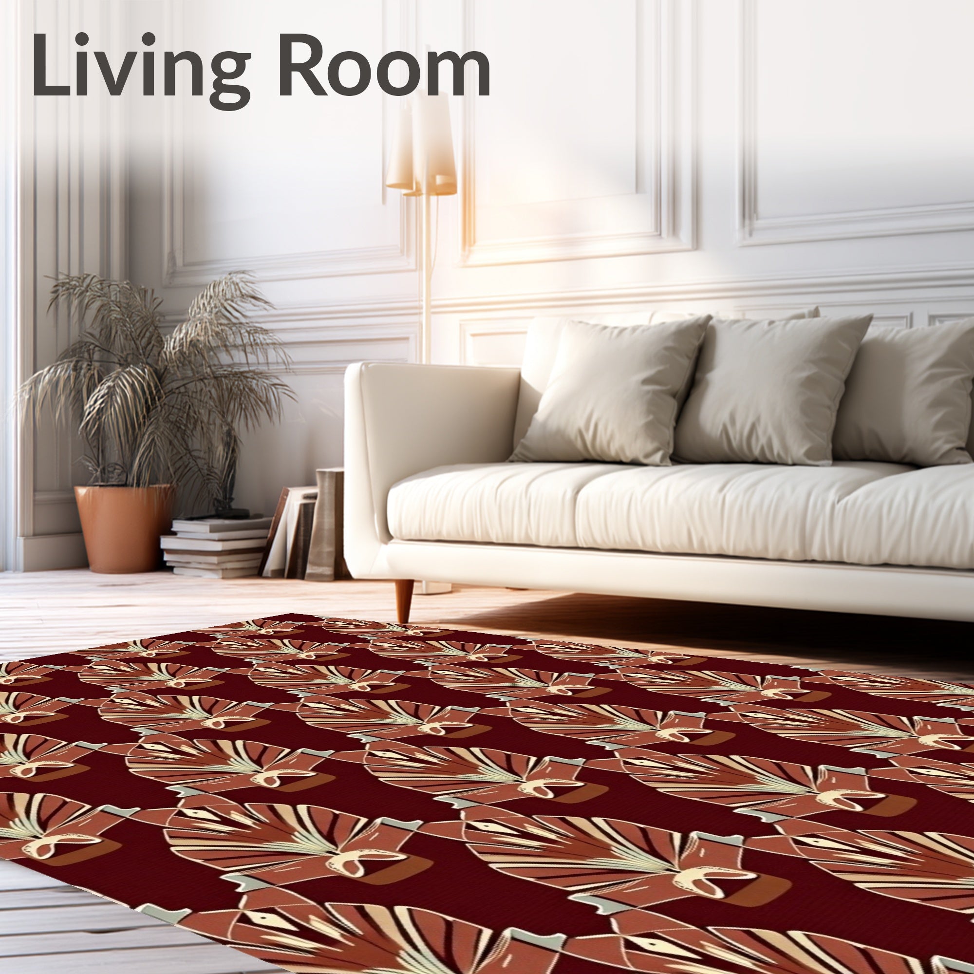 Art Deco Fan Pattern Rug