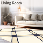Classic Lattice Geometric Diamond Pattern Rug