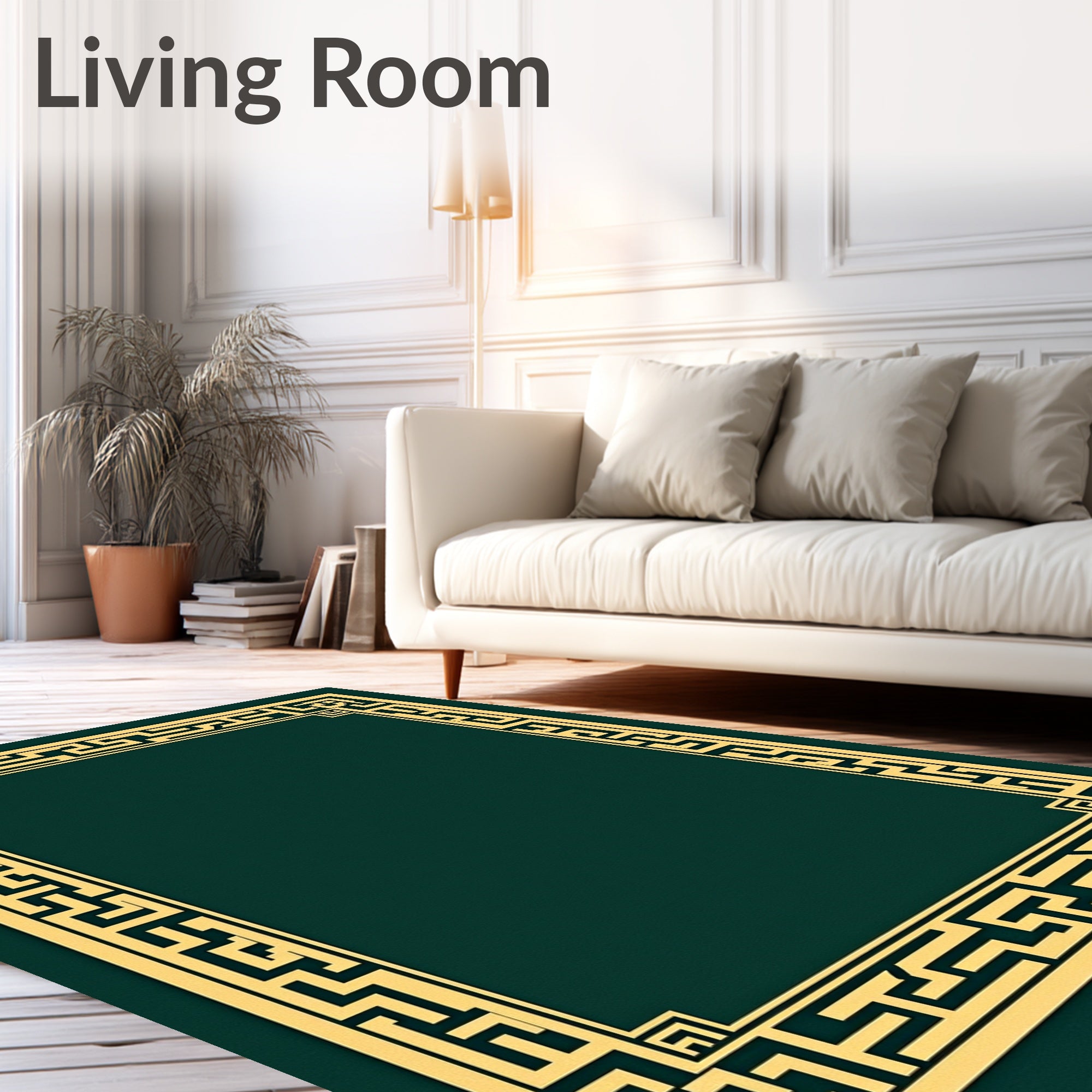 Ornate Greco-Roman Maze Patterned Rug