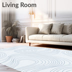 Serene Wave Contour Pattern Rug