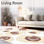 Abstract Rose Pattern Design Rug