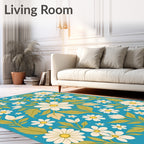 Daisy Floral Pattern Rug
