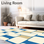 Retro Rounded Rectangle Pattern Rug