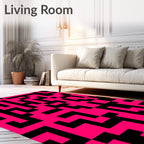 Geometric Maze Pattern Rug