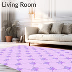Lavender Lattice Pattern Geometric Design Rug