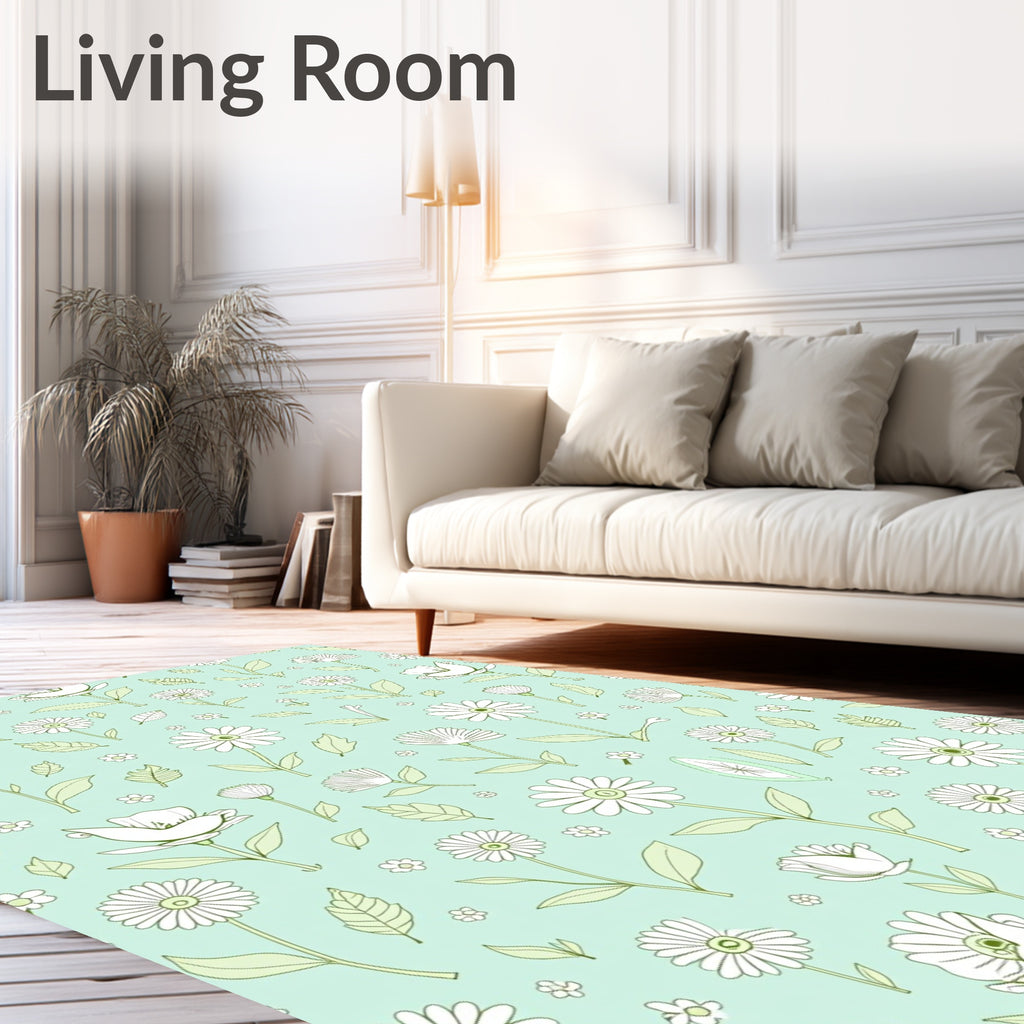 Tender Floral Garden Pattern Rug