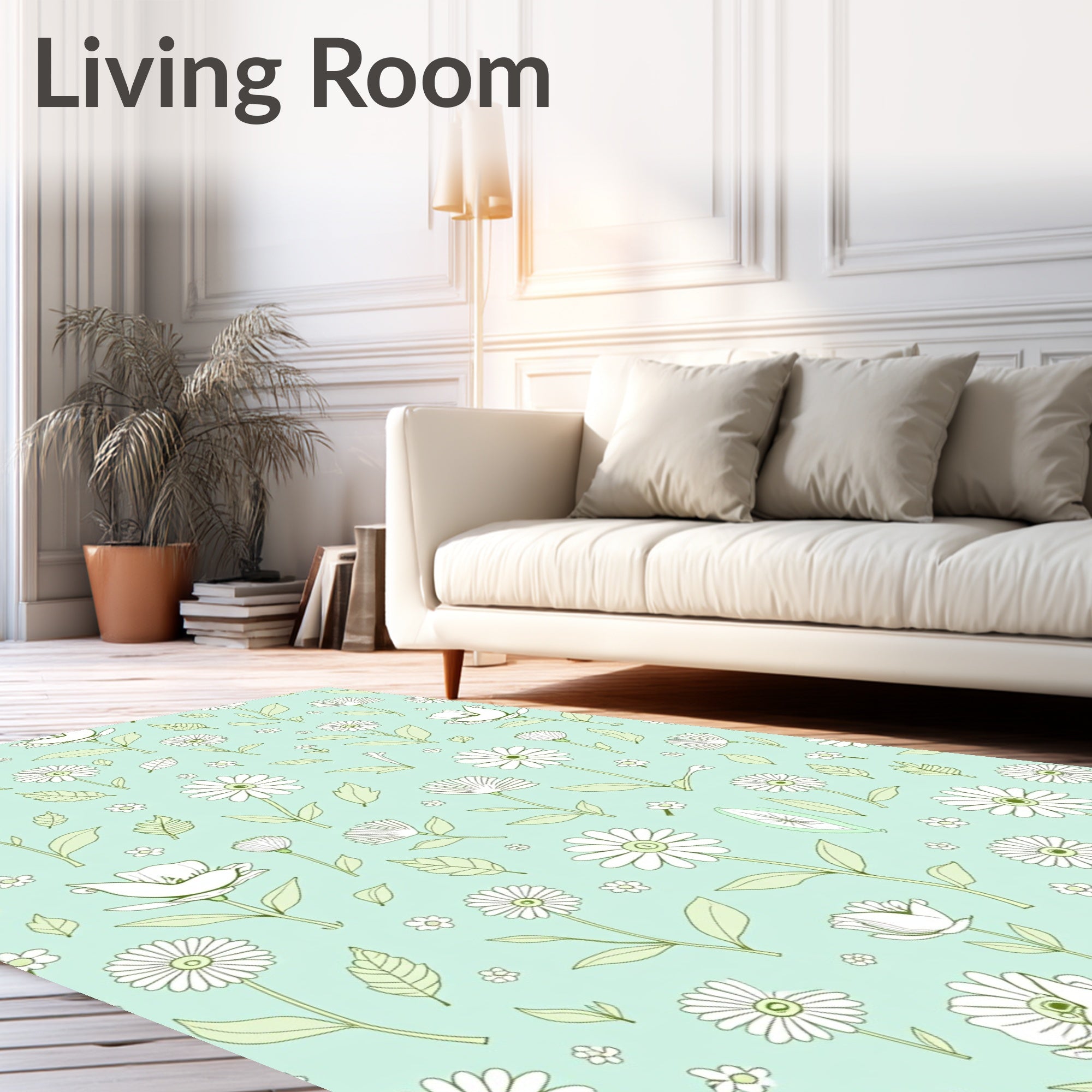 Tender Floral Garden Pattern Rug