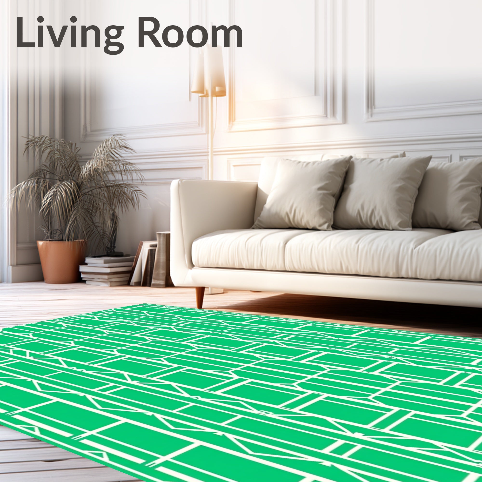 Modern Geometric Lattice Design Rug
