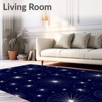 Midnight Bloom Starburst Pattern Rug