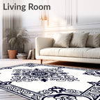 Traditional Floral Mandala Pattern Design Rug