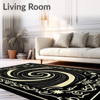 Abstract Swirl Pattern Decorative Rug
