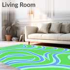 Swirling Abstract Pattern Rug