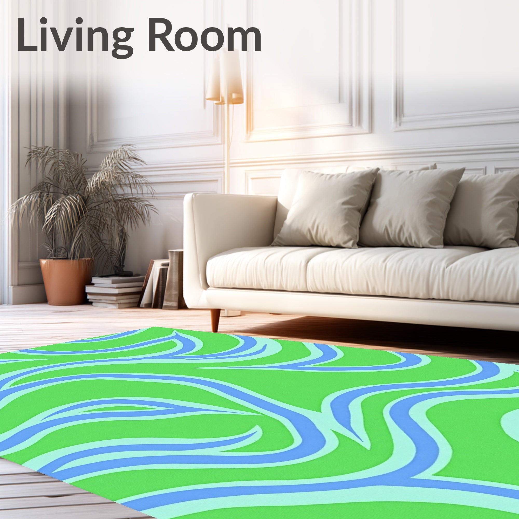Swirling Abstract Pattern Rug