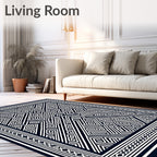 Intricate Geometric Maze Pattern Rug