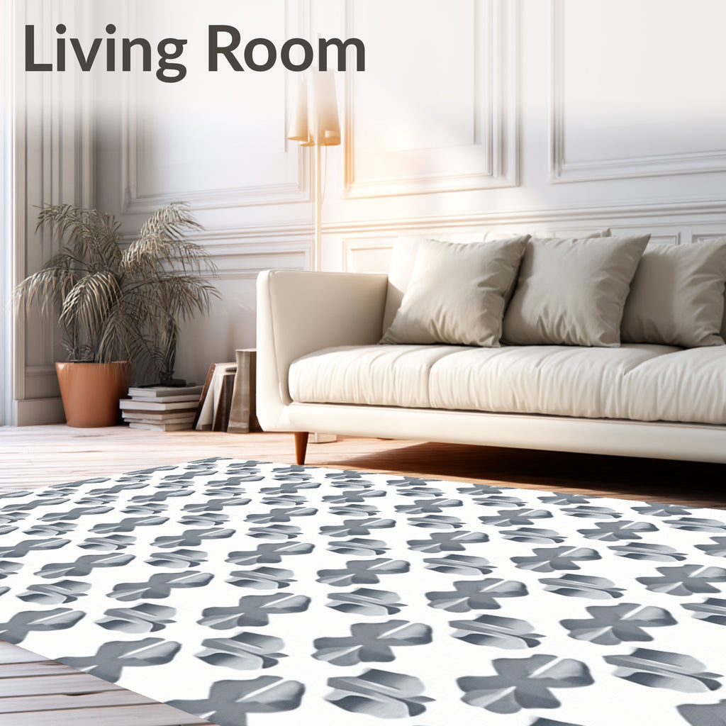 Modern Geometric 3D Cloud Pattern Rug