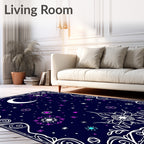 Celestial Moon Starburst Design Rug