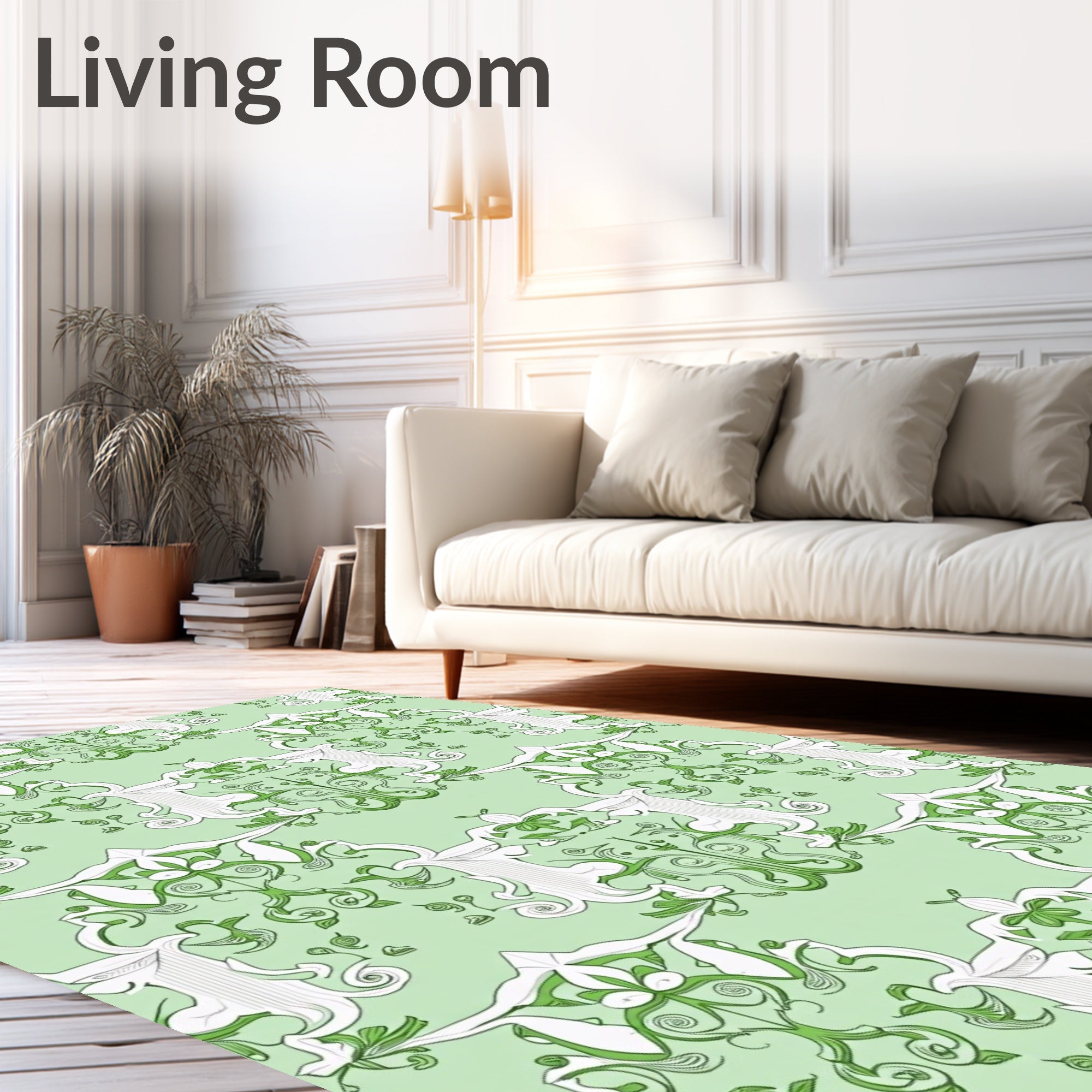 Art Nouveau Artful Floral Pattern Rug